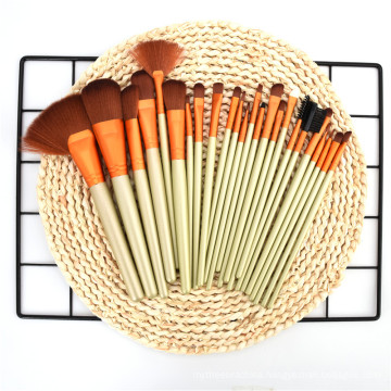 32 pcs professional   Glod Wooden handle  Luxury PU Bag Makeup Brushes Set  For  Beauty